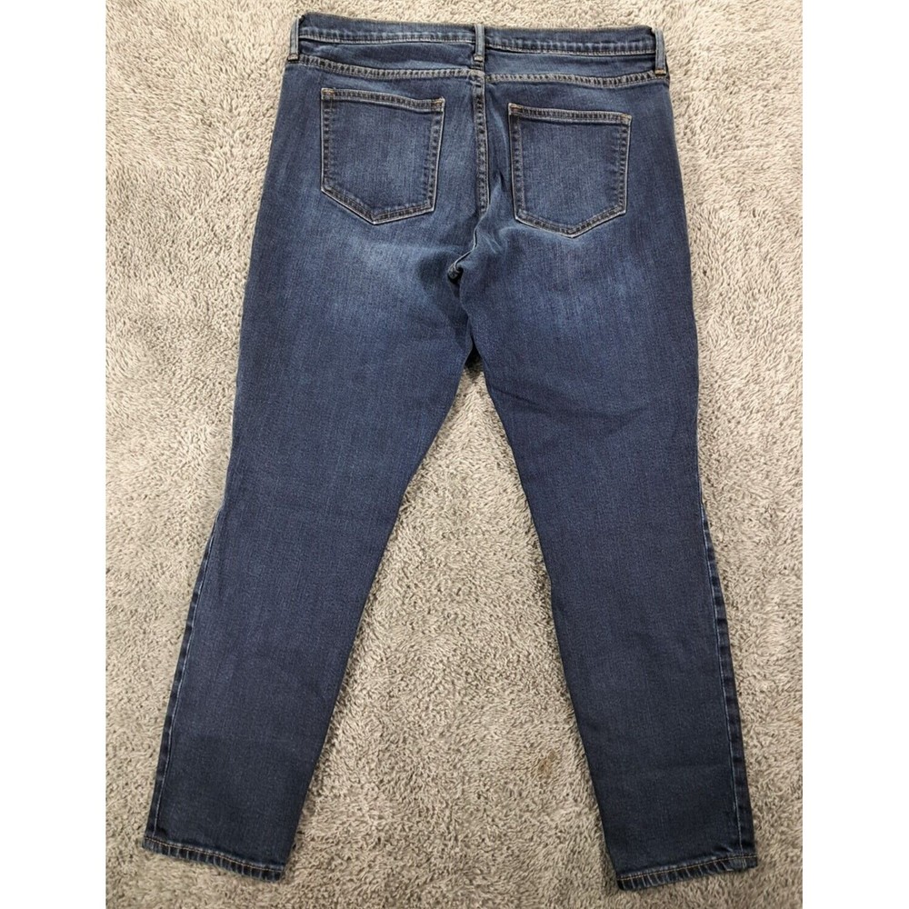 Gap 1969 Jeans Mens Sz 32S Authentic True Skinny Denim Blue Stretch Distressed - Picture 8 of 11